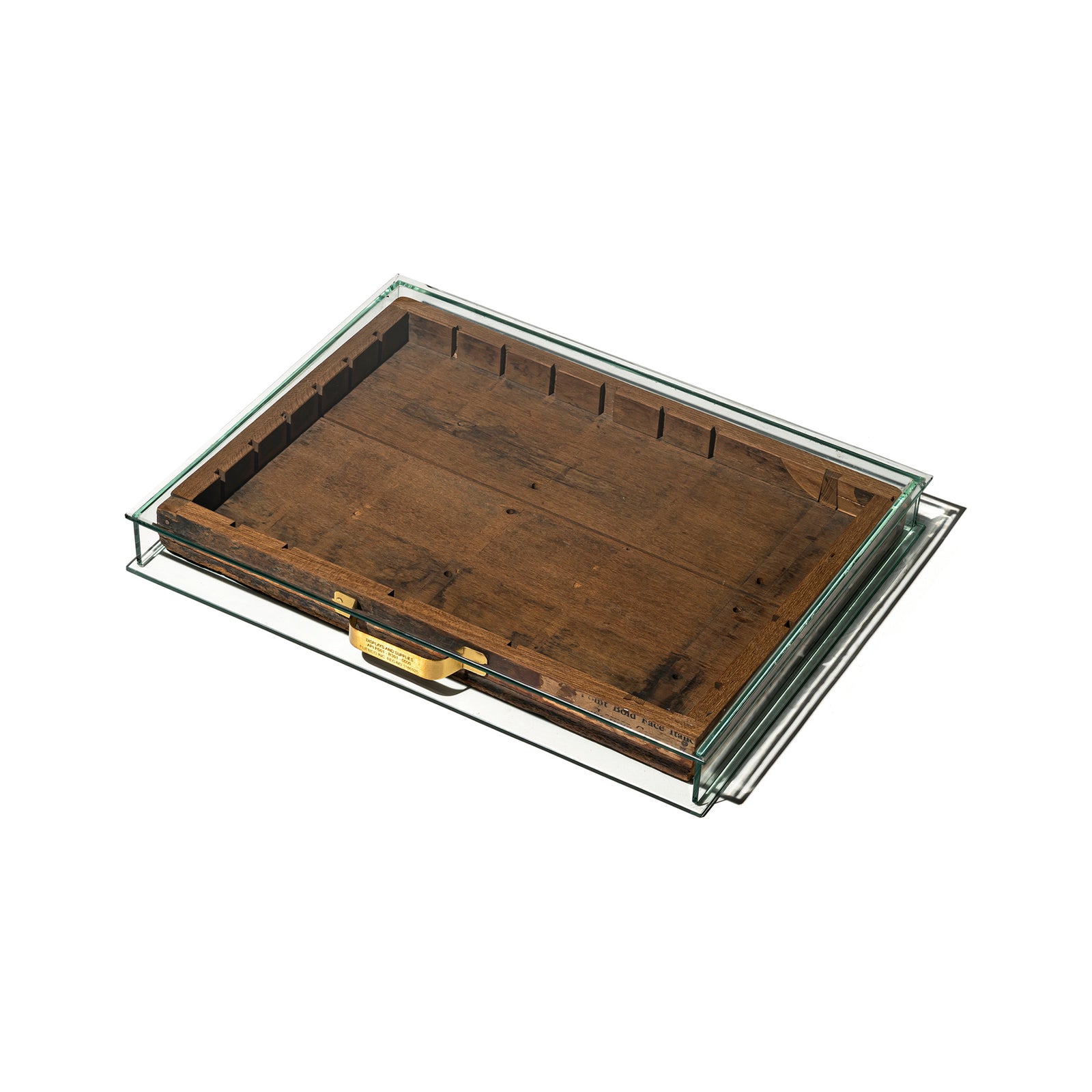 GLASS DISPLAY CASE WITH VINTAGE DRAWER – PUEBCO ONLINE STORE