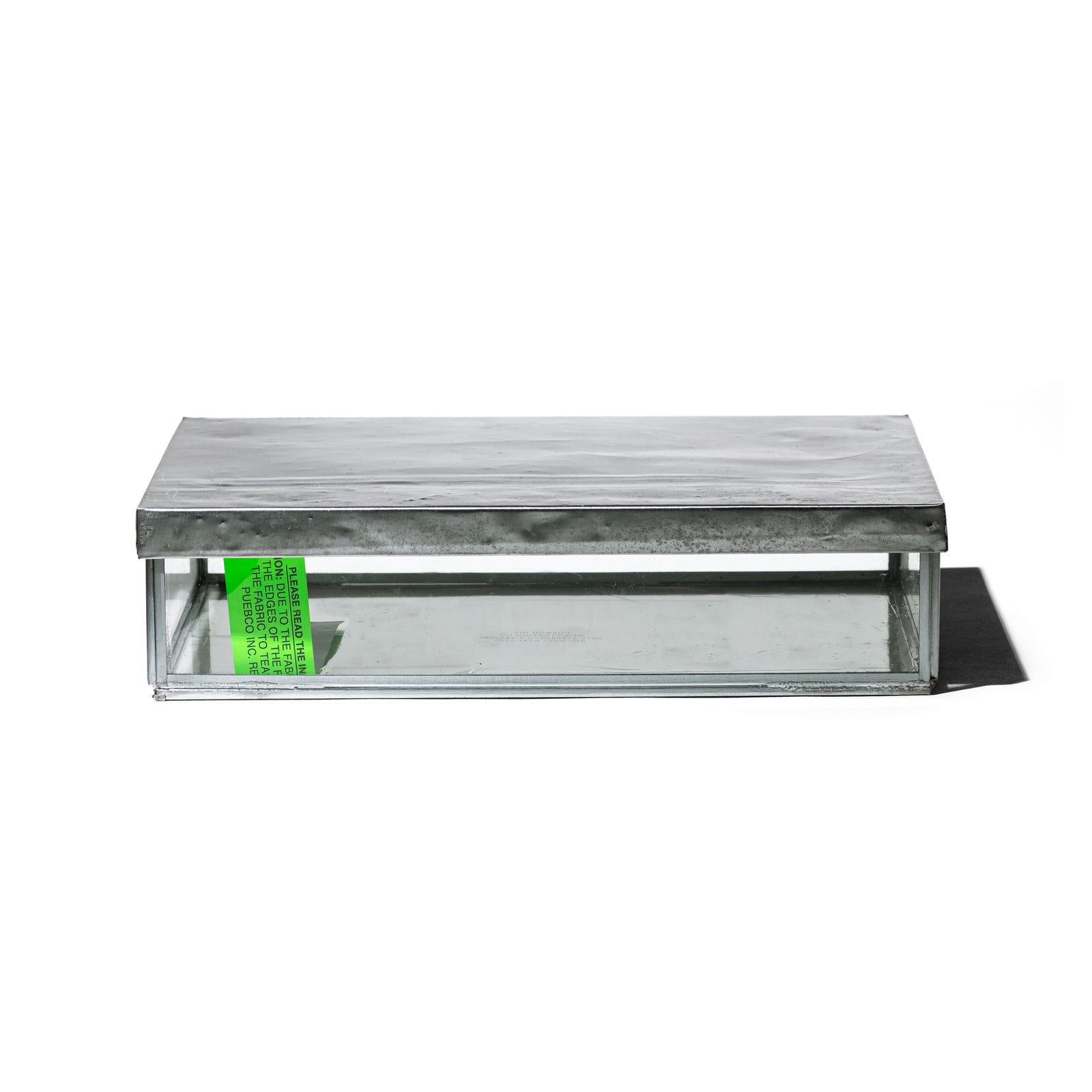 GLASS BOX WITH RECYCLE STEEL LID / Jewelry Double – PUEBCO