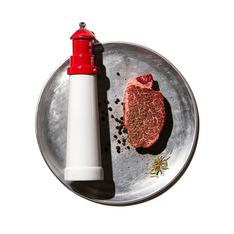 LIGHTHOUSE SHAPED SALT & PEPPER MILL / 9" Red