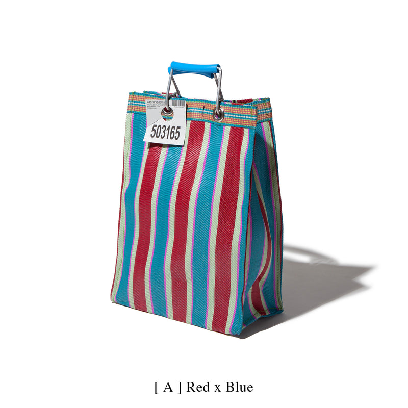 RECYCLED PLASTIC STRIPE BAG / Rectangle D15