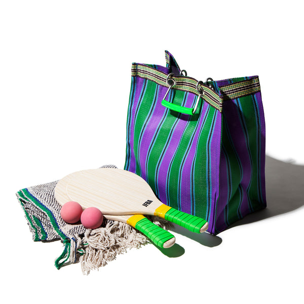 RECYCLED PLASTIC STRIPE BAG / Square – PUEBCO ONLINE STORE