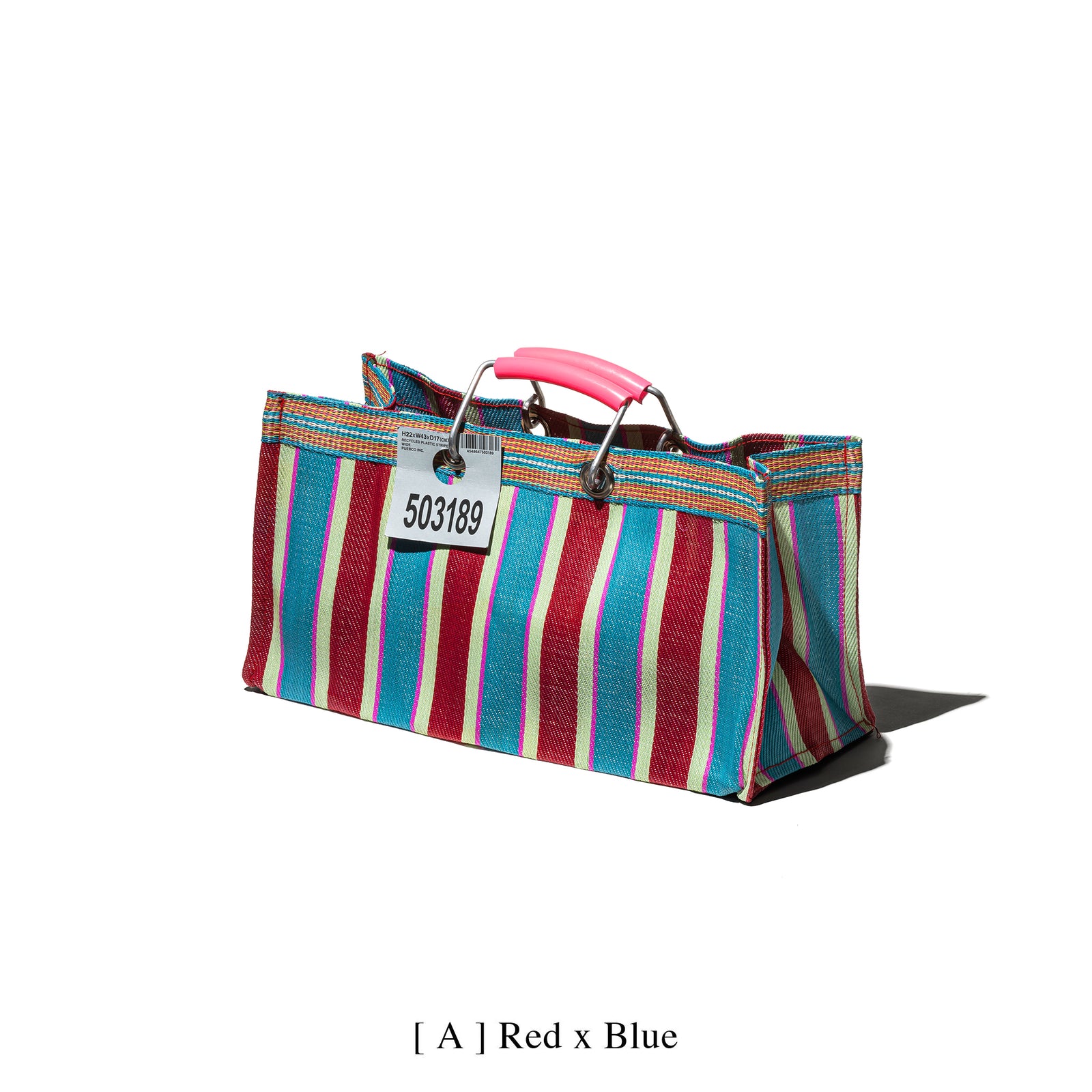 RECYCLED PLASTIC STRIPE BAG / Wide – PUEBCO ONLINE STORE