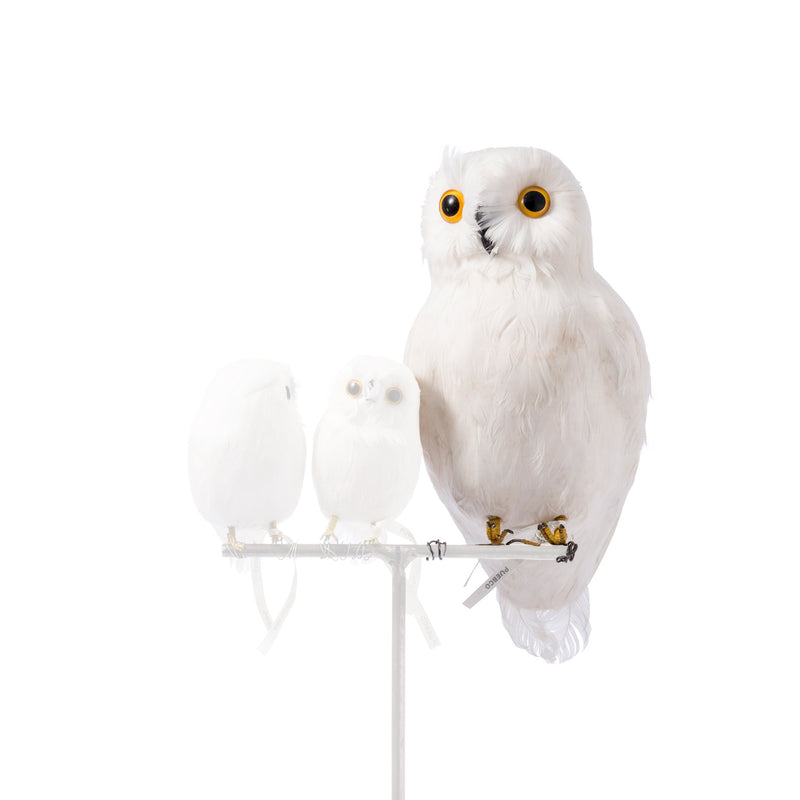 ARTIFICIAL BIRDS Owl White / Large