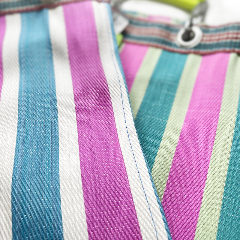 RECYCLED PLASTIC STRIPE BAG / Wide